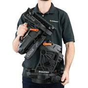 Celestron CGX-L computerized mount for telescopes without tripod, featuring sturdy metal construction and control panel.