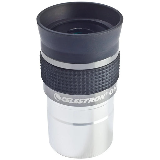 Celestron Omni 1.25-inch 15mm eyepiece for telescopes, showing the black eyepiece with silver lettering and rubber grip.