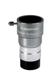 Celestron Omni 2x 1.25-inch Barlow lens for telescope eyepieces, enhancing magnification and image clarity during astronomy observations.