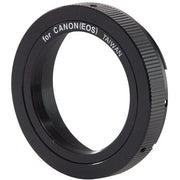 Celestron Canon EOS T-Ring for DSLR cameras, compatible with Celestron accessories, shown in black with brand logo and mounting details.