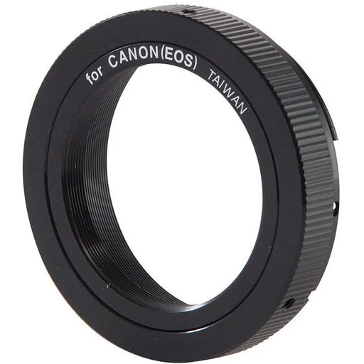 Celestron Canon EOS T-Ring for DSLR cameras, compatible with Celestron accessories, shown in black with brand logo and mounting details.