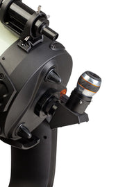 Celestron Luminos 1.25-inch 7mm eyepiece for telescopes, featuring high-quality optical glass and comfortable rubber grip.