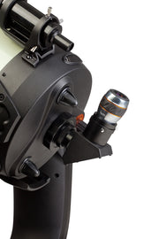 Celestron Luminos 1.25-inch 10mm eyepiece for telescopes, with a black body and silver focusing ring.