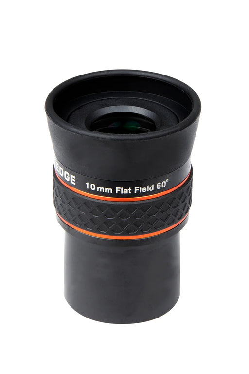 Celestron Ultima Edge 10mm 1.25-inch eyepiece for telescopes, showcasing the high-quality optical design and durable metal body.