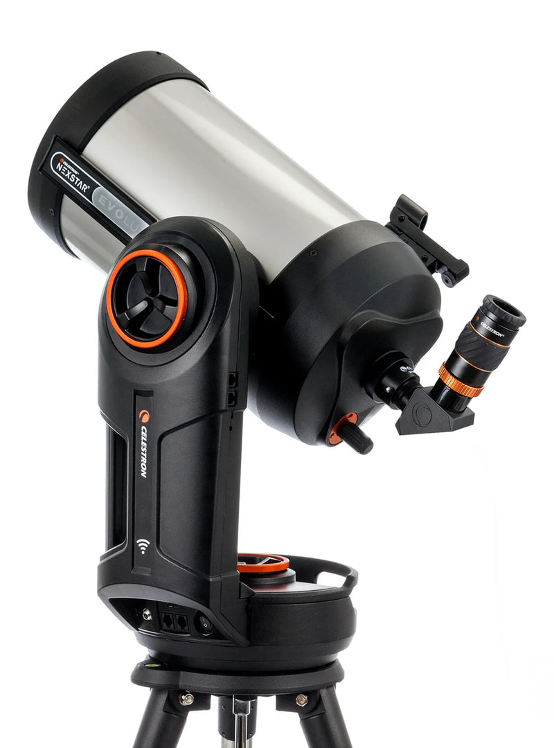 Celestron 1.25-inch dielectric mirror diagonal with twist-lock mechanism for telescope accessories, featuring reflective optical coating.