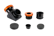 Celestron 2-inch dielectric star diagonal with twist-lock mechanism for telescope accessories, featuring reflective mirror surface.