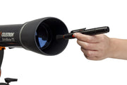 Celestron LensPen optics cleaning tool with retractable brush and carbon cleaning tip for telescope and camera lenses.