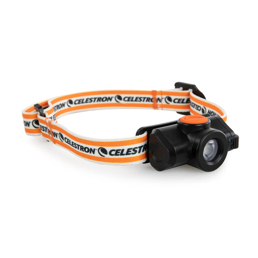 Celestron Night Vision Red Headlamp with adjustable strap and bright LED light for hands-free illumination during outdoor activities.