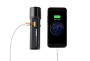 Celestron PowerTank Glow 5000 red flashlight and portable charger with ergonomic design and LED light for outdoor use