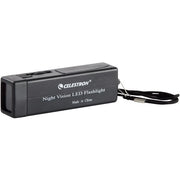 Celestron night vision red flashlight, compact handheld accessory with a red LED light for astronomy and outdoor use.
