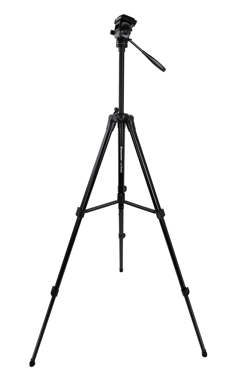 Celestron Ultima Pan Tilt Head Tripod for telescopes, sturdy mount with adjustable pan and tilt for precise positioning.