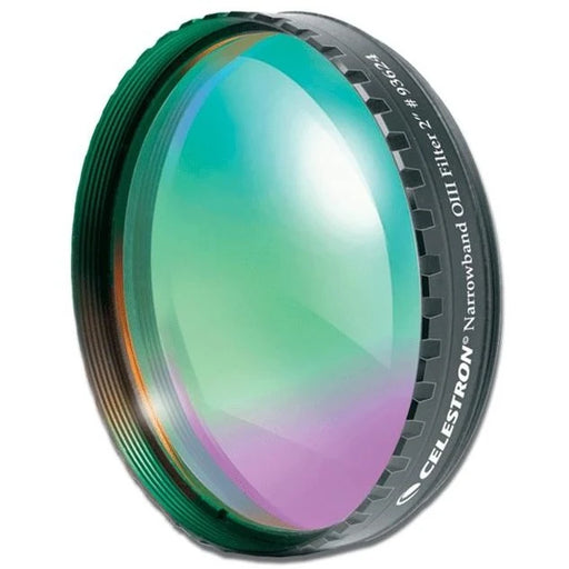 Celestron Oxygen III Narrowband Filter, 2-inch astronomy accessory, designed for enhanced nebula observation through telescopes.