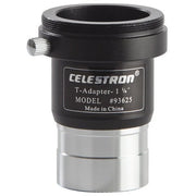 Celestron universal T-adapter for 1.25-inch telescope accessories, used to connect cameras or other devices to telescopes.