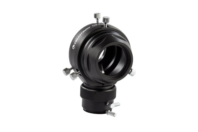 Celestron Deluxe Off-Axis Guider for astrophotography, showing the compact optical device with adjustable components.