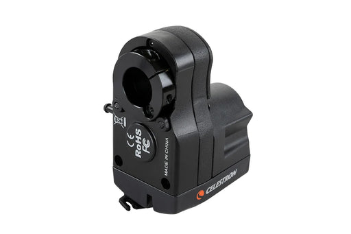 Celestron Focus Motor for SCT and EdgeHD telescopes, accessory image showing the motor unit with cable connection.