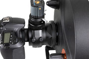 Celestron Large SCT & EdgeHD Adapter V2 for Off-Axis Guider, astrophotography accessory, shown attached to telescope equipment
