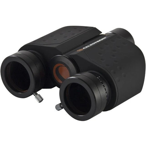 Celestron Stereo Binocular Viewer showing adjustable eyepieces and focus dial for enhanced viewing of small objects or images.
