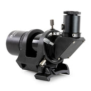 Celestron 9x50 right angle correct image finderscope for telescopes, non-illuminated, with adjustable mounting bracket.