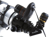 Celestron StarSense AutoAlign accessory for Sky-Watcher SynScan telescopes, showing the device with connection ports and mounting components.