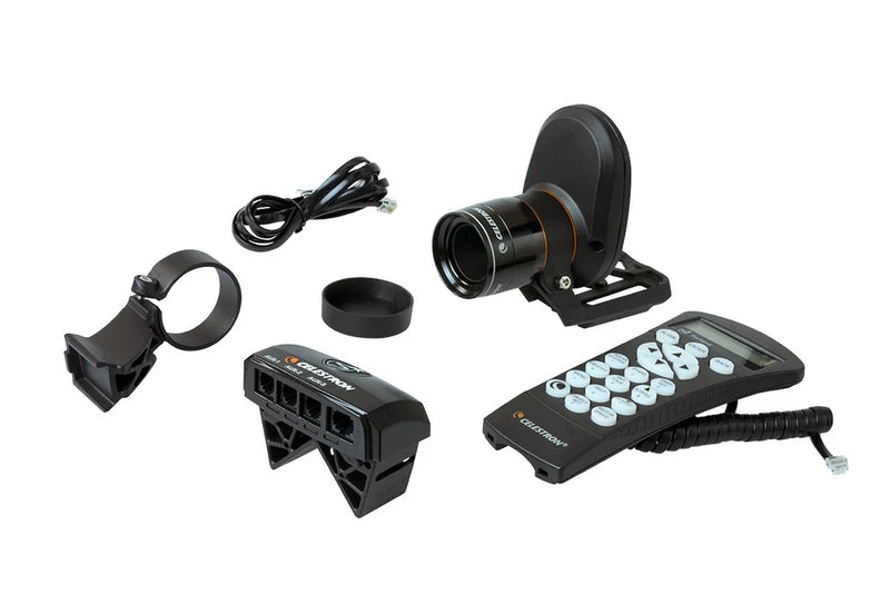 Celestron StarSense AutoAlign accessory for Sky-Watcher SynScan telescopes, featuring compact design and alignment technology.