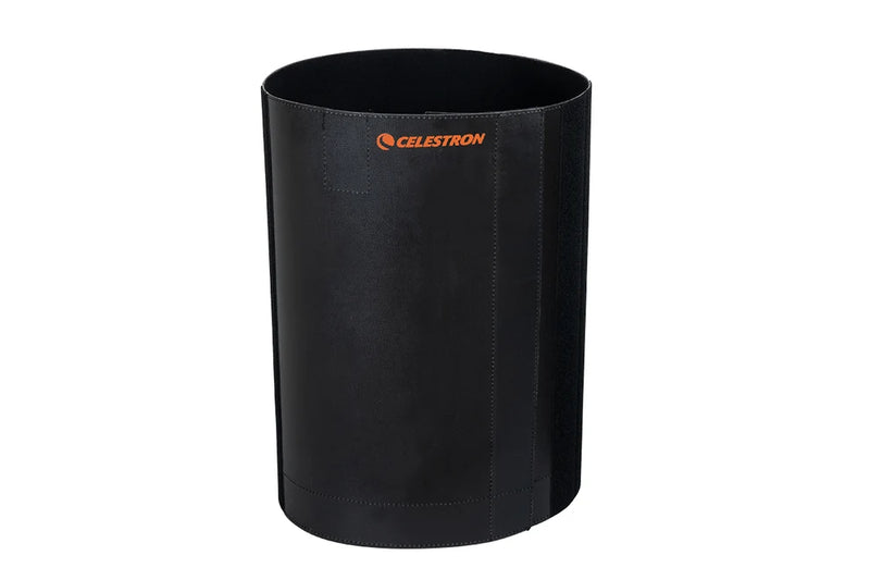 Celestron Deluxe Flexible Dew Shield for 9.25 to 11-inch telescopes, black, flexible, weather-resistant accessory for telescope protection.