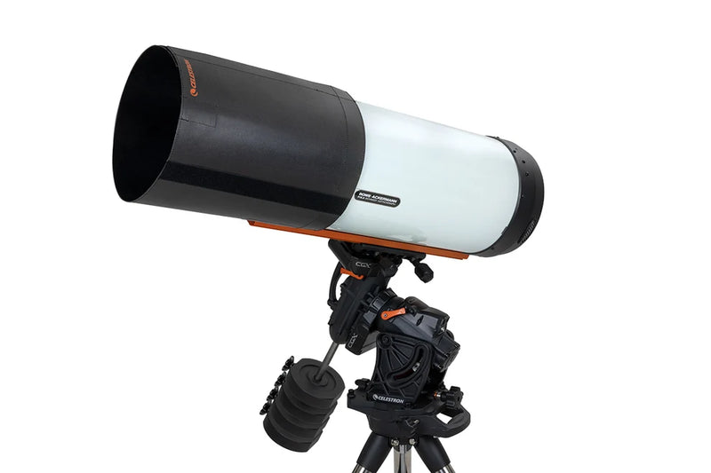 Celestron Deluxe Flexible Dew Shield for 9.25 to 11-inch telescopes, black, curved flexible design, protects optics from dew buildup