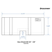 Celestron Deluxe Flexible Dew Shield for 6 to 8-inch telescopes, used to prevent dew buildup on telescope optics.