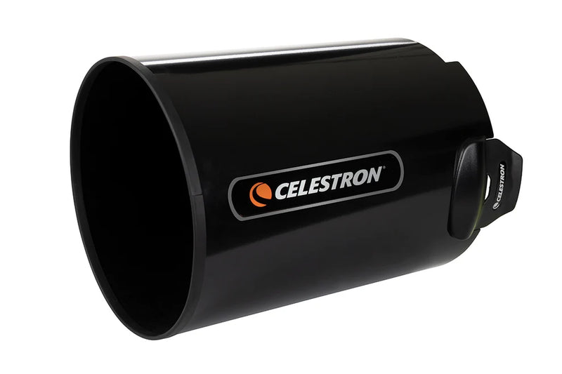 Celestron 8-inch aluminum dew shield with cover cap, telescope accessories for protecting and shielding the telescope from dew.