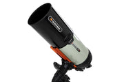 Celestron 8-inch aluminum dew shield with cover cap for telescope accessories, designed to prevent dew formation during observation.