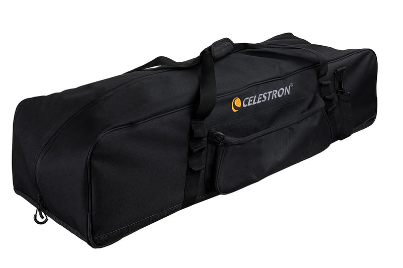 Celestron small/medium telescope soft case in black, designed for 40-inch telescopes, with padded exterior and zipper closure.