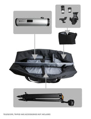 Celestron small/medium telescope soft case, 40-inch protective bag for telescope accessories and transport.