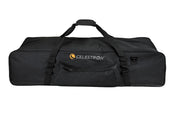 Celestron small/medium telescope soft case in black, designed for 40-inch telescopes, with zipper closure and padded interior.