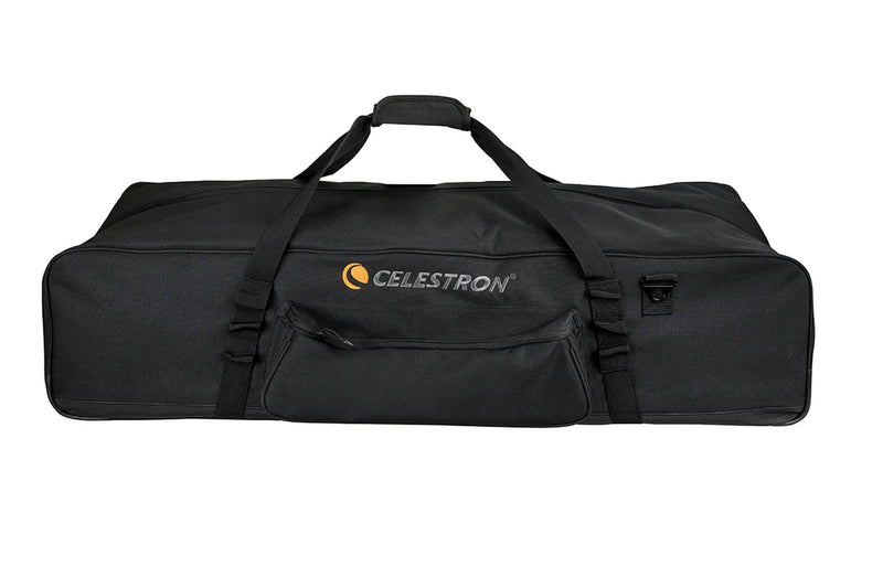 Celestron small/medium telescope soft case in black, designed for 40-inch telescopes, with zipper closure and padded interior.