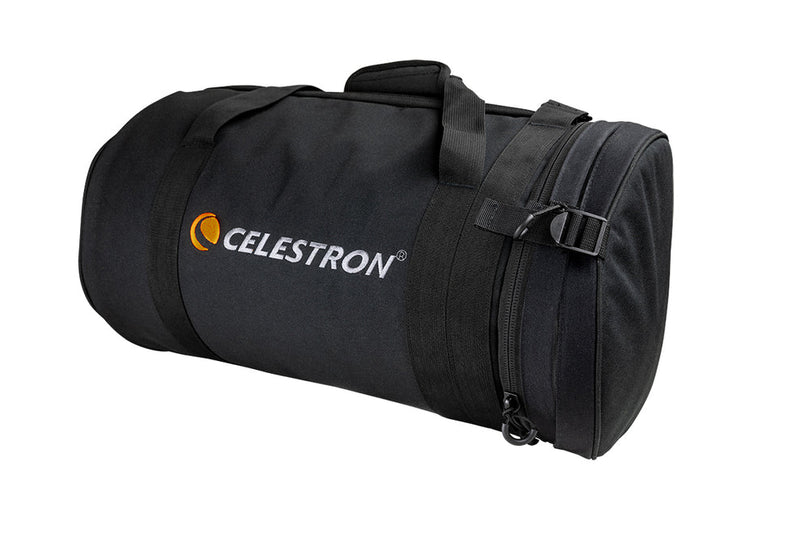 Celestron padded soft case for 8-inch optical tube assembly telescope, durable black fabric with zipper closure.