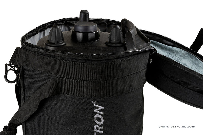 Celestron padded soft case for 8-inch telescopes, with cushioned interior and durable exterior for secure transport.