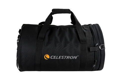 Celestron padded soft case for 8-inch telescope optical tubes, black protective bag with zipper and handle for easy transport.