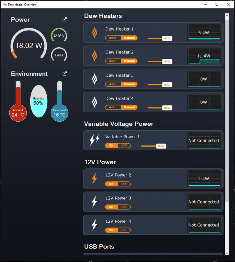 Celestron Smart DewHeater & Power Controller 4x