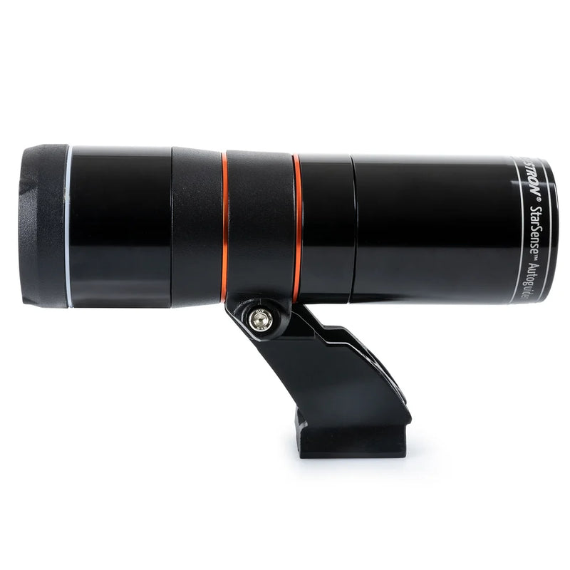 Celestron StarSense Autoguider V2 accessory for astrophotography, featuring a compact design and mounting hardware for precise tracking.