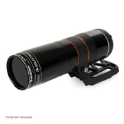 Celestron StarSense Autoguider V2 accessory for astrophotography, featuring a compact sensor and connection ports.