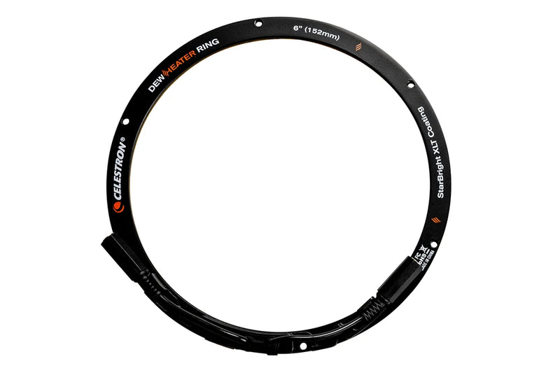 Celestron 6-inch dew heater ring for telescope accessories, designed to prevent dew buildup during stargazing sessions.