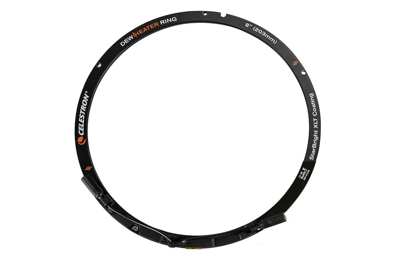 Celestron 8-inch dew heater ring for telescope accessories, designed to prevent dew buildup on optical equipment.