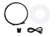 Celestron 8-inch dew heater ring for telescope accessories, featuring a black circular design and wiring for dew prevention.