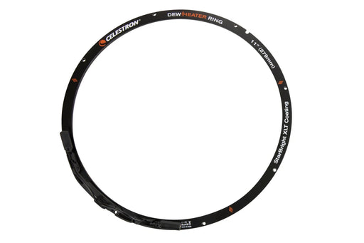 Celestron 11-inch dew heater ring for telescope accessories, with wiring and control components visible in the image.