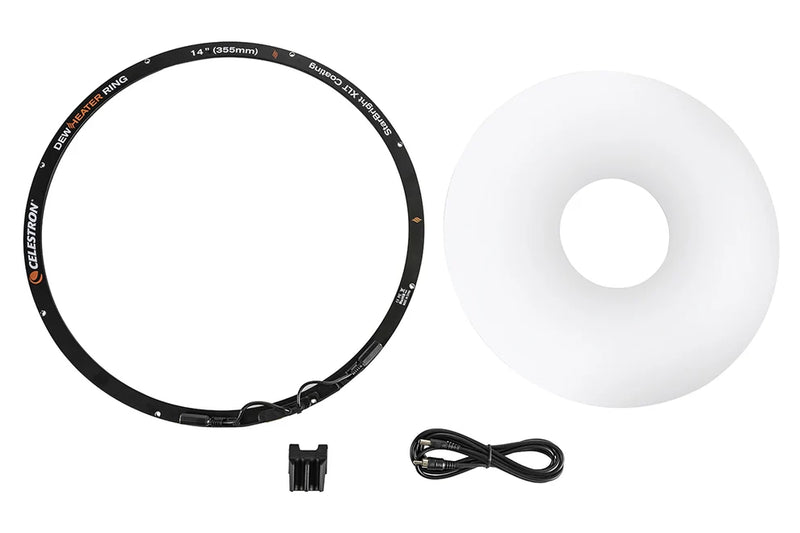 Celestron 14-inch dew heater ring for telescope accessories, designed to prevent dew buildup on optical equipment.