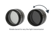 Celestron 1.25-inch Variable Polarizer filter for telescopes, adjustable polarization for enhanced viewing and image clarity.