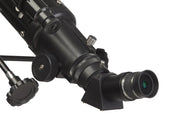 Celestron 1.25-inch erect image 45° diagonal accessory for telescopes, featuring a polished metal body and optical glass prism.