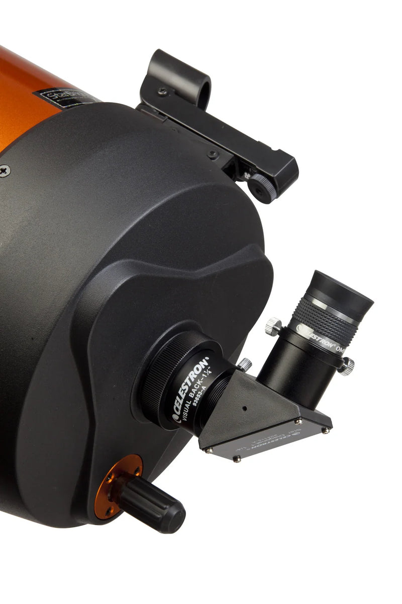 Celestron 1.25-inch star diagonal for telescopes, black optical accessory for improved viewing angles and clarity.