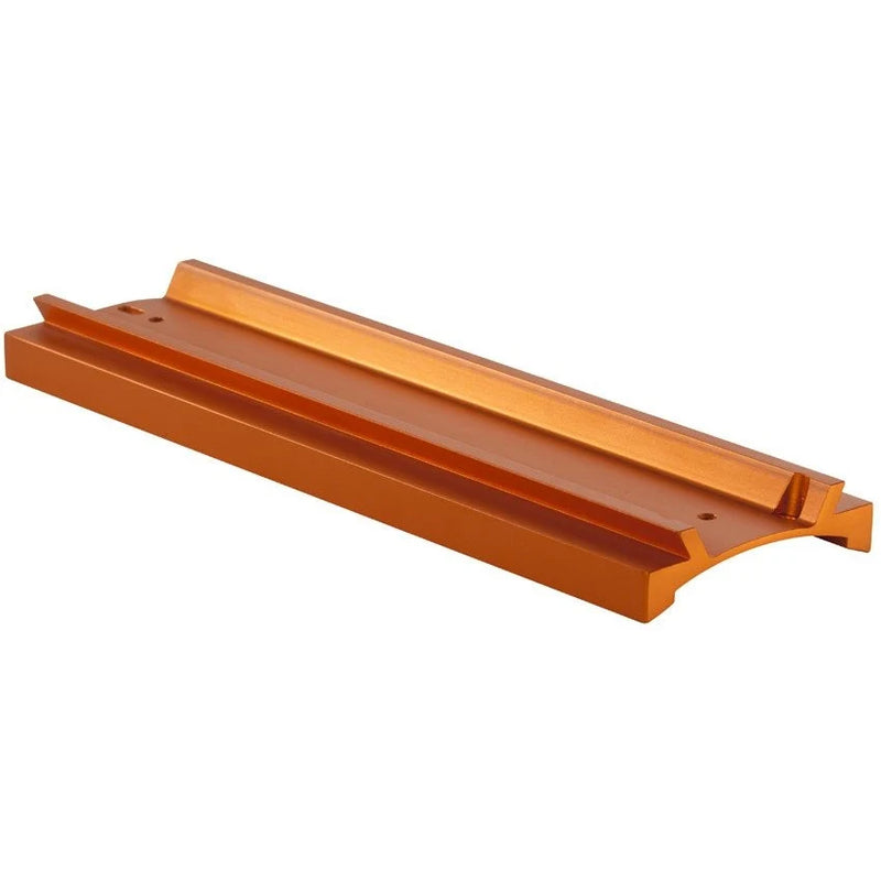 Celestron 8-inch wide dovetail plate for CGEM and CGX mounts, mounted on tripod, with metal construction and mounting grooves.