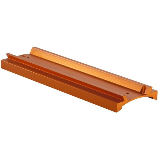 Celestron 8-inch wide dovetail plate for CGEM and CGX mounts, mounted on tripod, with metal construction and mounting grooves.