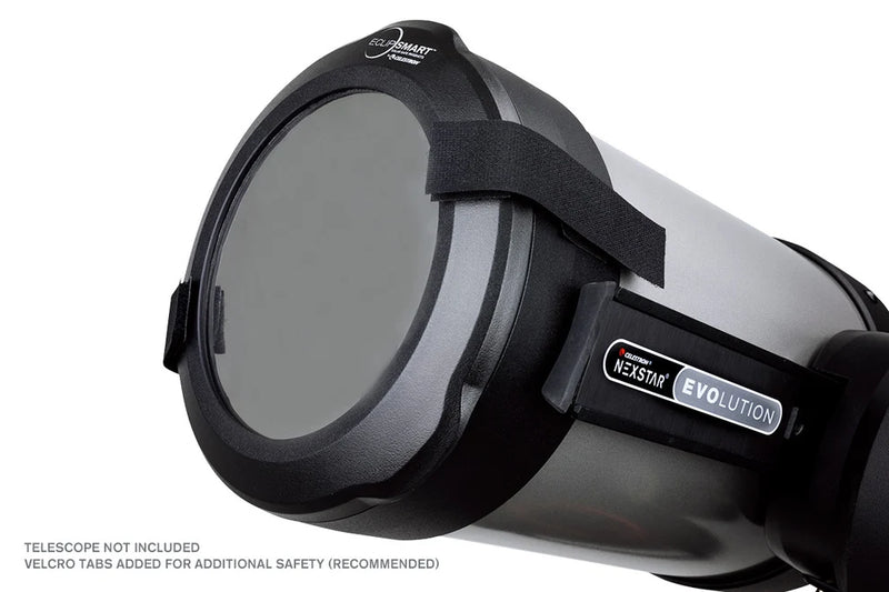 Celestron EclipSmart Solar Filter for 8-inch SCT and EdgeHD telescopes, providing safe solar viewing with clear filter coverage.